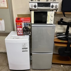 【売約】【家電一人暮らし5点セット】冷蔵庫　洗濯機　電子レンジ　...