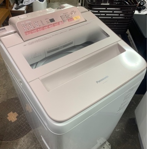 札幌市内配送無料 17年製 Panasonic パナソニック エコナビ 7kg 全自動洗濯機 NA-FA70H3 ピンク