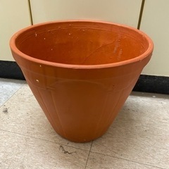 陶器　内径24センチ　草、花　植木鉢