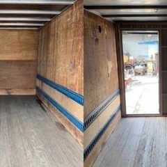 No.655 アルミバン 3ｔ ✨ドア付✨ アルミ 箱 バイク 倉庫 トラック コンテナ 米 保管庫 物置 DIY