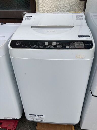 ☆中古￥15,400！【会員価格￥14,400】SHARP　5.5kg洗濯機　家電　2018年製　ES-TX5TC-W型　【BI190】