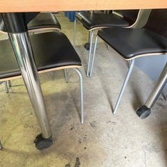 WDS×XXX Hoodie/BLACK S-引き取り限定 内田洋行 UCHIDA ミーティングテーブル ST-3500 キャスター付 ワークテーブル オフィス家具 椅子4脚付き