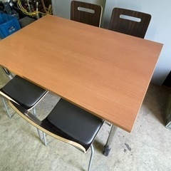 WDS×XXX Hoodie/BLACK S-引き取り限定 内田洋行 UCHIDA ミーティングテーブル ST-3500 キャスター付 ワークテーブル オフィス家具 椅子4脚付き