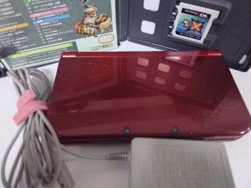 【中古】New3DSLL メタリックレッド