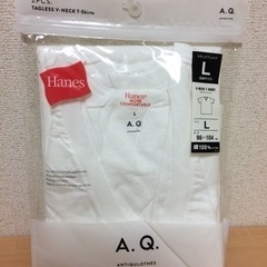【引き取り限定】新品 VネックTシャツ 白 Lサイズ