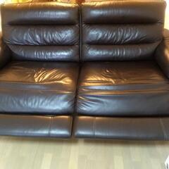 電動本革リクライニングソファー