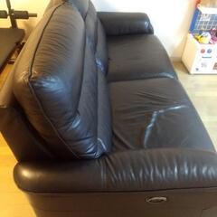 電動本革リクライニングソファー