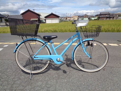 INNOVATION FACTORY ジュニアサイクル 24インチ シングル 水色 (142)