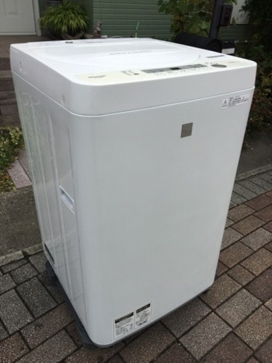 シャープ洗濯機5.5キロ　ES-G5E5-KW 美品。