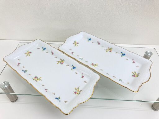 【レガストック川崎本店】ノリタケ 　コンテンポラリー　長方形プレート　サンドイッチ皿　2枚セット