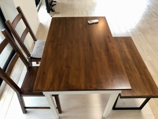 大阪引き取 IKEA jokkmokk ヨックモック ダイニングテーブルと椅子2脚