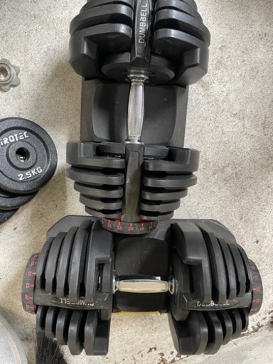 ダイヤル調整機可変式ダンベル 40Kg① 可変式ダンベル ダイヤル調整 5Kg〜40Kg 筋トレ ① - メルカリ