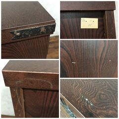 🔷🔶🔷○pa1/78 時代箪笥様式　5段　チェスト　整理　タンス　伝統工芸　箪笥　鉄器　整理ダンス　和箪笥　収納　和タンス　中古　🔷🔶🔷