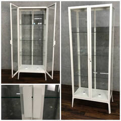 ba12/65 ガラスショーケース 飾り棚 175×38×68cm ショーケース 白 