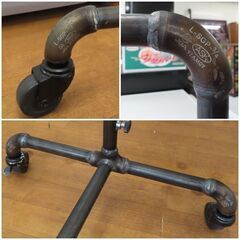 ♪店舗什器 ハンガーラック パイプハンガー スチール製 キャスター付♪