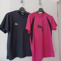 PUMA　MIZUNO　Tシャツ　二枚セット　ピンク　ブラック　...