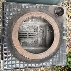 【売約済】かまど　イソライト　単式3号　古民家　釜戸　昭和の台所