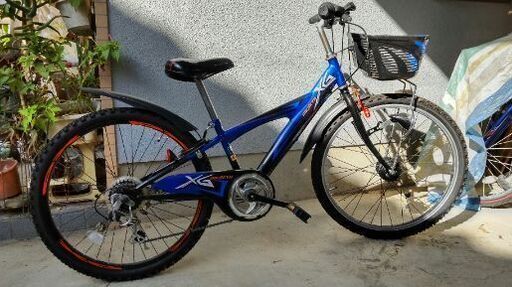 子供用24インチ自転車(青)