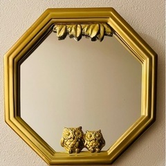 開運ゴールドミラー　壁掛け鏡