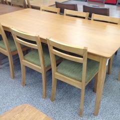 ニトリ ナチュラル✕グリーン ダイニング7点セット【9650002】