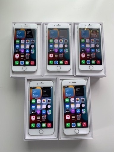 【5台】Apple iPhone8・64GB・SIM FREE・シルバー