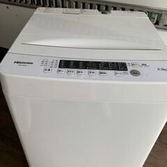 配送可能　2020年　ハイセンス 全自動 洗濯機 5.5kg ホ...
