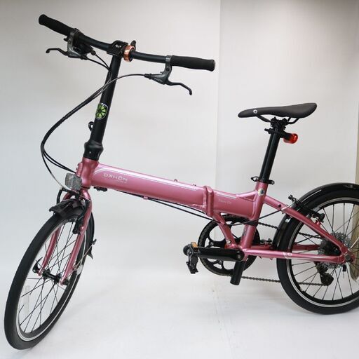 【神奈川pay可】277) 【美品】 DAHON ダホン Vitesse D8 ヴィテッセ 折り畳み自転車 20インチ コーラル カスタム