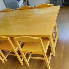 【取りに来れる人限定】6人用ダイニングテーブルセット