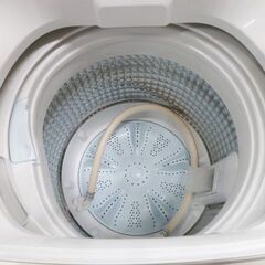 ① 洗濯機 5.0kg 2021年製 AQUA AQW-GS50J ガラストップ ホワイト 全自動電気洗濯機 家電 アクア 苫小牧西店 