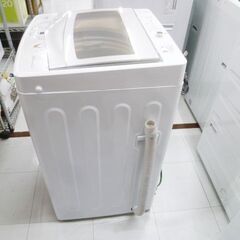 ① 洗濯機 5.0kg 2021年製 AQUA AQW-GS50J ガラストップ ホワイト 全自動電気洗濯機 家電 アクア 苫小牧西店 