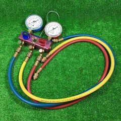 タスコ R410A用 ゲージマニホールド 赤青黄ホース付き【市川行徳店】【店頭取引限定】【中古】管理番号：ITUNYOD6WTK7 タスコ R410A用 ゲージマニホールド 赤青黄ホース付き【市川行徳店