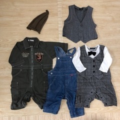 どんぐり帽子＆男の子 ベビー服 4点セット 80～95