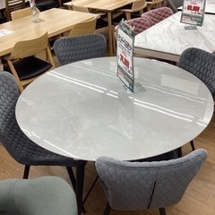 KI-116【新入荷　アウトレット】ラウンドテーブル5点セット　グレー　セラミック