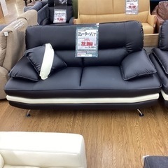 KI-119【新入荷 アウトレット】2シーターソファ 白×黒