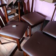 【値下げ】ダイニング5点セット　テーブル×1 椅子×4　配達します(地域によります)