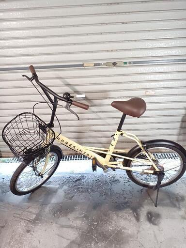自転車中古 ミニベロ APRES×MIDI カゴライト鍵付き タイヤ20インチ