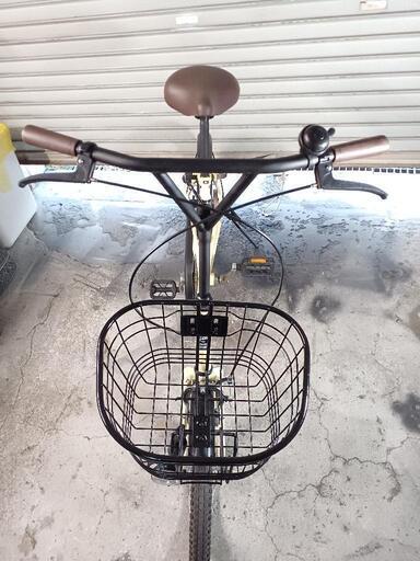 自転車中古ミニベロ APRESMIDI ライトカゴ鍵付き タイヤ20インチ