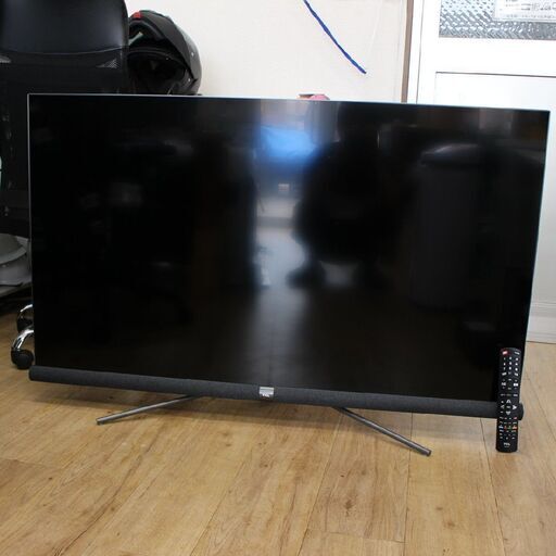 【神奈川pay可】T394) ☆美品☆ TCL 4K液晶テレビ 55C600U 2019年製 55型 JBLサウンドバー採用 EPG番組表搭載 4K HDR対応 地上 BS CS