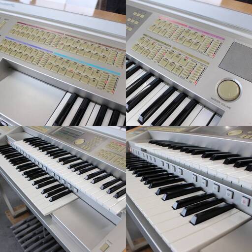 【神奈川pay可】T396) ヤマハ エレクトーン Electone 2009年製 ELS-01U ステージア 6.5型モニター 上下49/ペダル20鍵 チェア付 YAMAHA 直取/自社配送限定