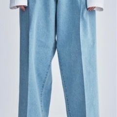 [!新品同様品!] [!定価29700円!] NEON SIGN WIDE DENIM SLACKS USED サイズ42-s