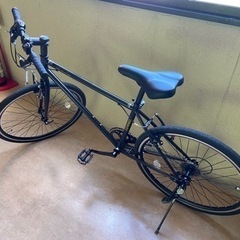 クロスバイク　マットブラック　26インチ　6段変速