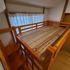 木製ロフトベッド　セミダブル