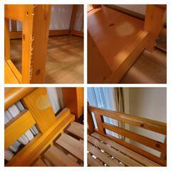 木製ロフトベッド　セミダブル