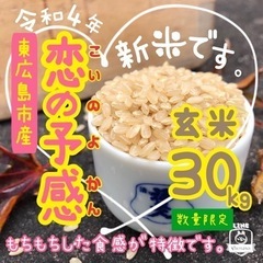 💮新米 『❤️恋の予感』🌾玄米30kg 🍁東広島市産　#12