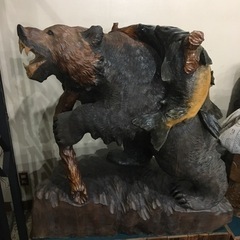 北海道 熊 木彫り - 家具 