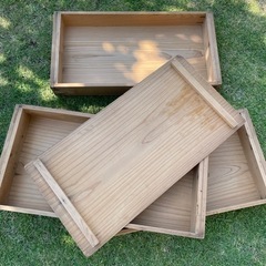 【12月7日削除予定】木製餅箱　三段　保存箱　保存容器