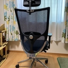 バルバーニ ハイバックオフィスチェア ブルー&ブラック DD-C777