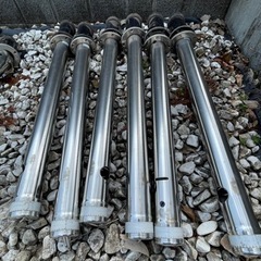 スペースガード（車止め）S60型埋込式　キー付きクサリ内蔵