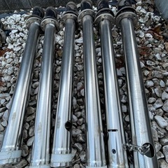 スペースガード（車止め）S60型埋込式　キー付きクサリ内蔵