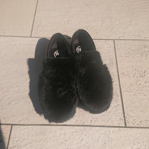 レディースファー付きシューズ